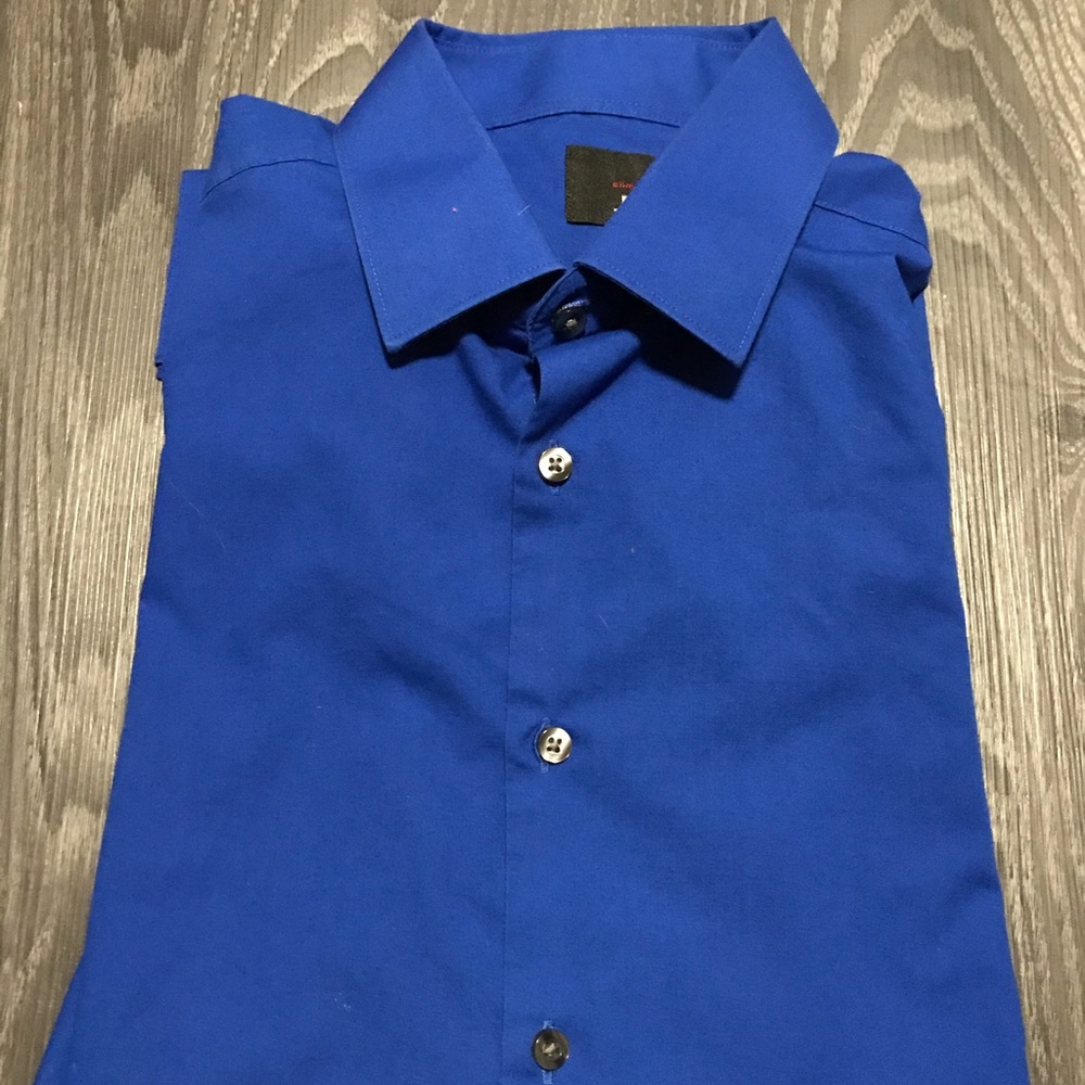 J. Ferrar Slim Fit 16-16 1/2, 32-33 Blue